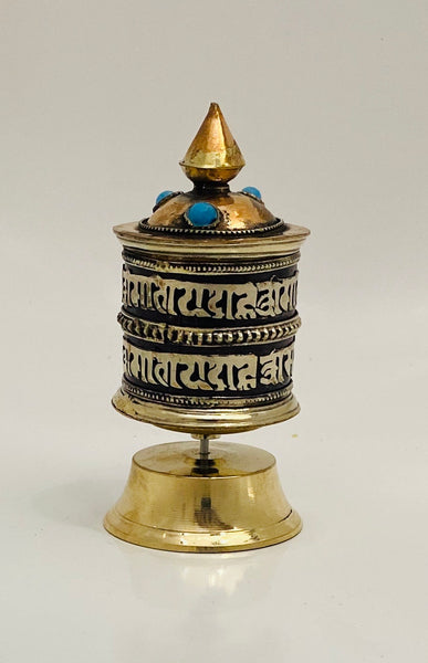 Desk Prayer Wheel Small - Yogi Singing Bowl