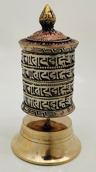 Desk Prayer Wheel - Yogi Singing Bowl