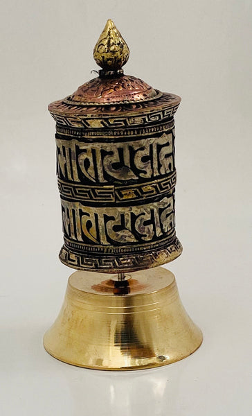 Desk Prayer Wheel Small - Yogi Singing Bowl