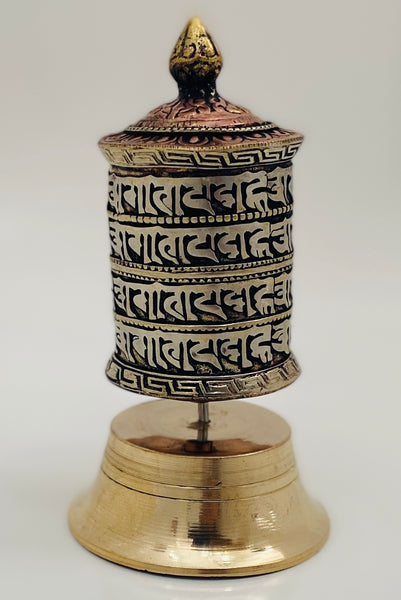 Desk Prayer Wheel - Yogi Singing Bowl