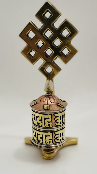 Endless Knot Prayer Wheel - Yogi Singing Bowl